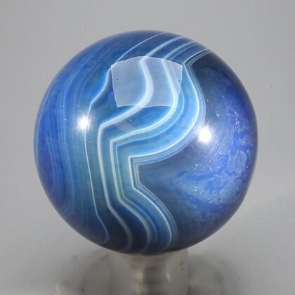 Blue Banded Agate Crystal Sphere ~50mm