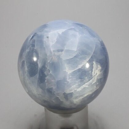 Blue Calcite Crystal Sphere ~49mm