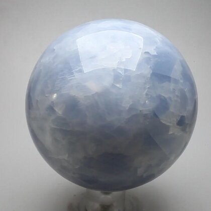 Blue Calcite Crystal Sphere ~98mm