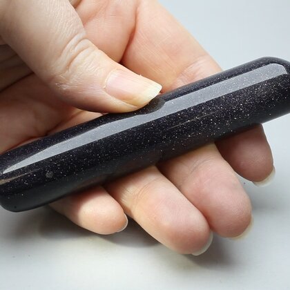 Blue Goldstone Crystal Massage Wand ~100mm