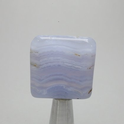 Blue Lace Agate Polished Tile ~30x29mm