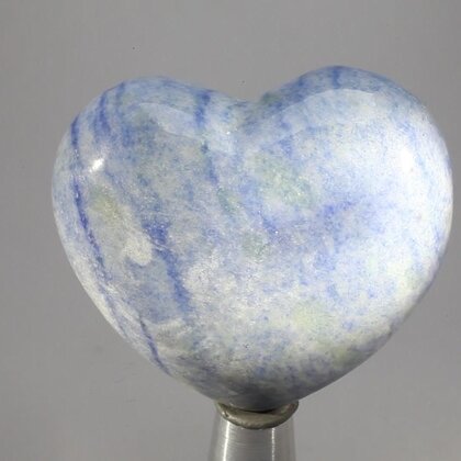Blue Quartz Crystal Heart ~45mm