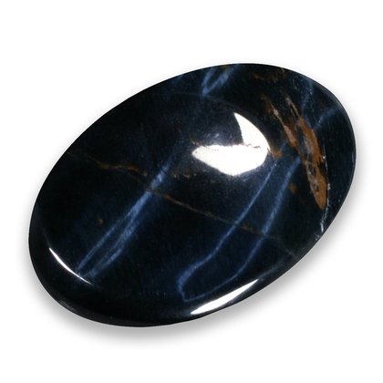 Blue Tiger Eye Thumb Stone ~40mm