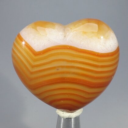 Carnelian Crystal Heart ~45mm