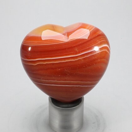 Carnelian Crystal Heart ~45mm