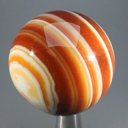 Carnelian Red Banded Agate Crystal Sphere ~40mm