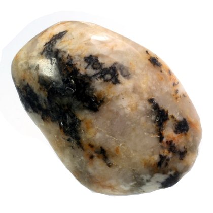 Cassiterite in Quartz Tumblestone ~38mm