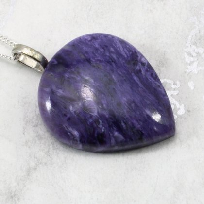 Charoite Gemstone Pendant ~37mm