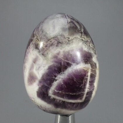 Chevron Amethyst Crystal Egg ~48mm
