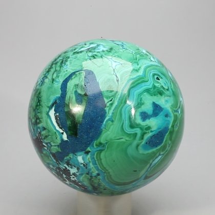 Chrysocolla & Malachite Crystal Sphere ~50mm