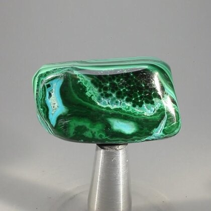Chrysocolla and Malachite Polished Stone ~42mm