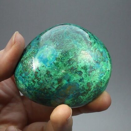 Chrysocolla and Malachite Polished Stone ~61mm