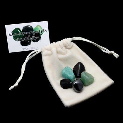 Electromagnetic Protection Crystal Healing Pack & Reference Card