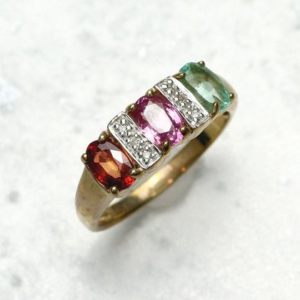 Fancy Sapphire Ring in 9ct Gold ~ UK N / USA 6.75