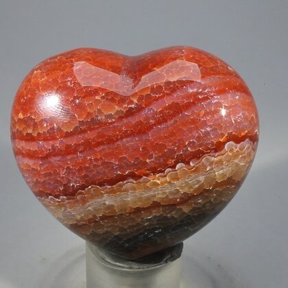 Fire Agate Crystal Heart ~45mm