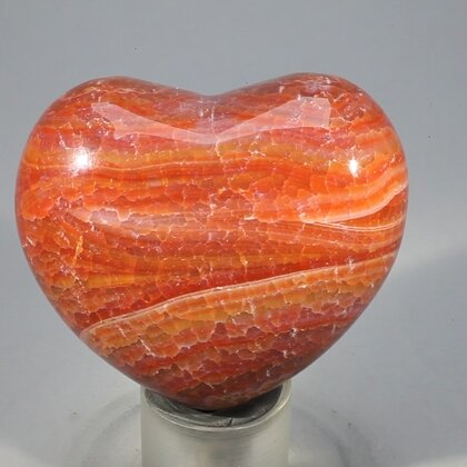 Fire Agate Crystal Heart ~46mm