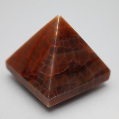 Fire Agate Pyramid ~35mm