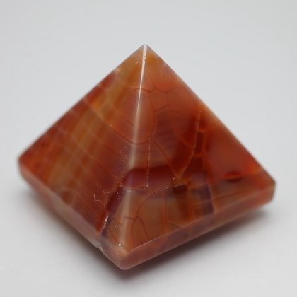 Fire Agate Pyramid ~35mm