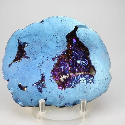 Flame Aura Quartz Geode ~85x72mm