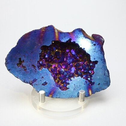 Flame Aura Quartz Geode ~86x57mm