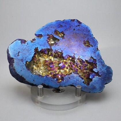 Flame Aura Quartz Geode ~92x64mm