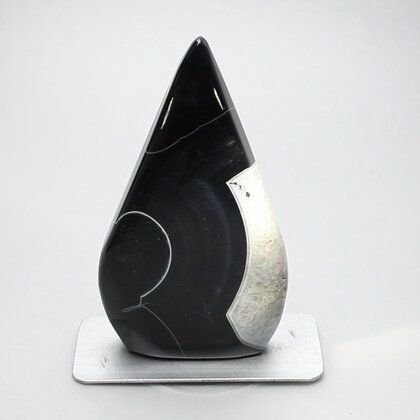 BEAUTIFUL Black Agate Crystal Flame ~98x57mm