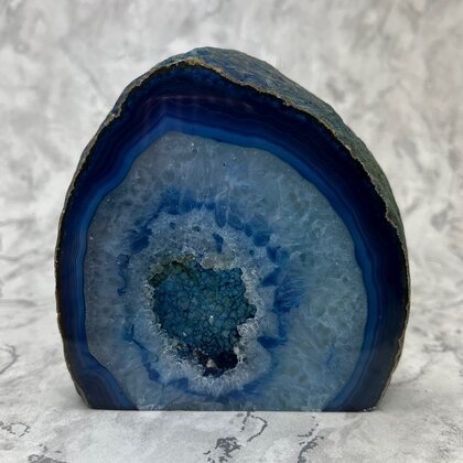 Free-standing Polished Agate - Blue ~117x118cm