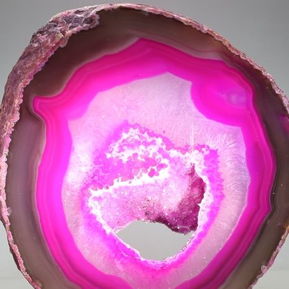 Free Standing Polished Agate - Pink   ~12.5x12cm