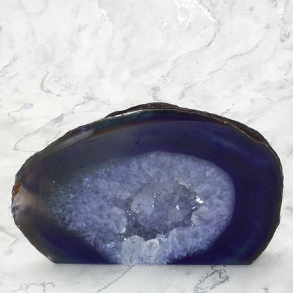 Free-standing Polished Agate - Purple ~14 x 9.5cm