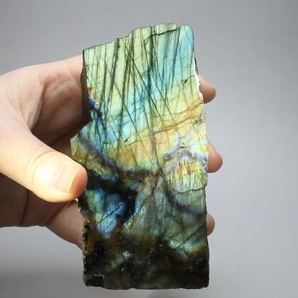 Freestanding Labradorite (Part Polished) ~117x62mm