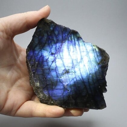 Freestanding Labradorite (Part Polished) ~94x90mm