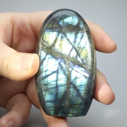 Freestanding Labradorite Polished Stone ~76 x 44mm