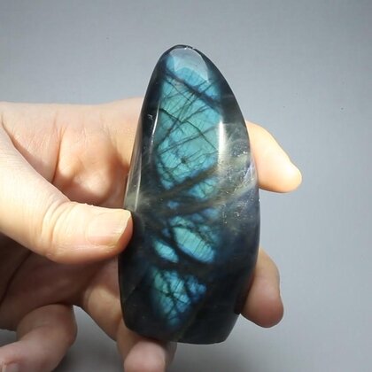 Freestanding Labradorite Polished Stone ~90 x 44mm