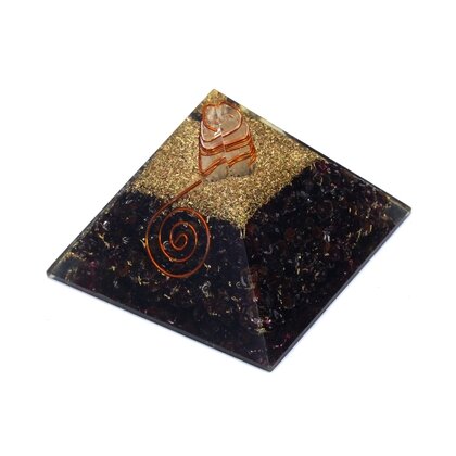 Garnet & Copper Quartz Orgonite ~50mm