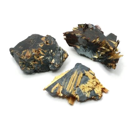 Golden Rutile with Hematite Healing Crystal
