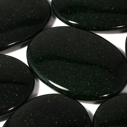 Green Goldstone Palm Stone ~70x50mm
