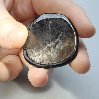 Hypersthene Polished Flat Tumblestone ~37mm