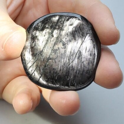 Hypersthene Polished Flat Tumblestone ~39mm