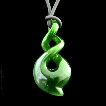 Jade Double Twist Pendant - 35mm