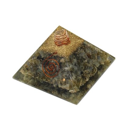 Labradorite & Copper Quartz Orgonite ~55mm