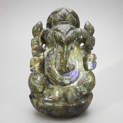 Labradorite Carved Ganesh ~115mm