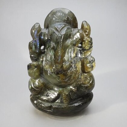 Labradorite Carved Ganesh ~88mm