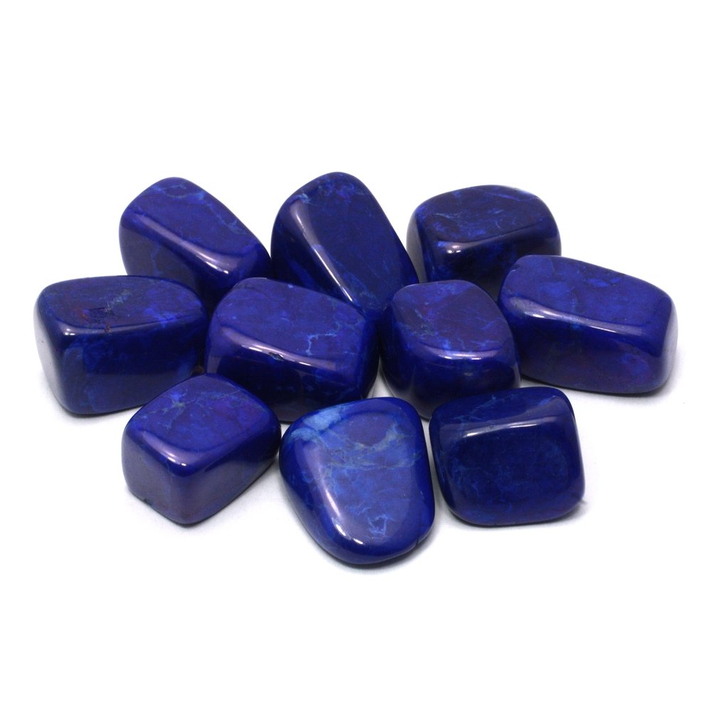 Zentron Crystal Collection: Tumbled Blue Howlite in Velvet Bag (1 Pound