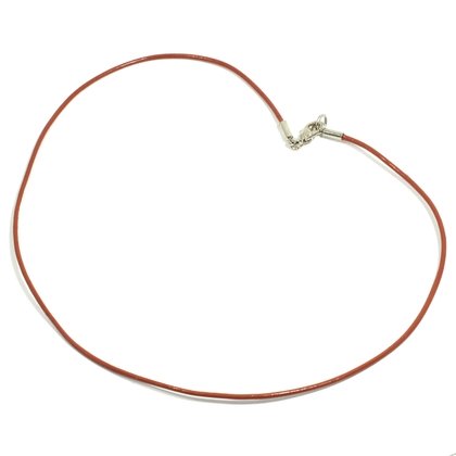 Leather Cord Necklace - 16inch (Brown)