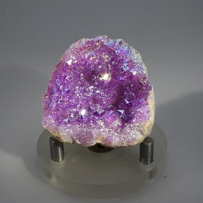 Magenta Aura Quartz Geode ~43x38mm