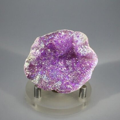 Magenta Aura Quartz Geode ~50x44mm