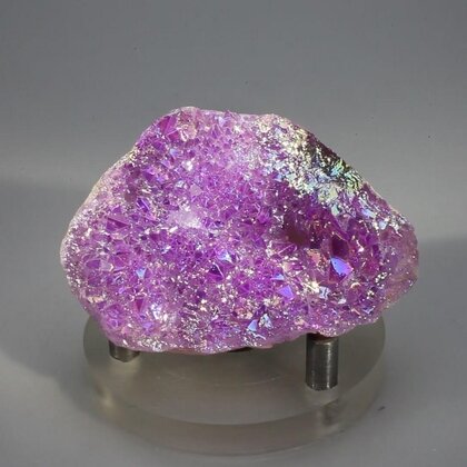 Magenta Aura Quartz Geode ~53x36mm