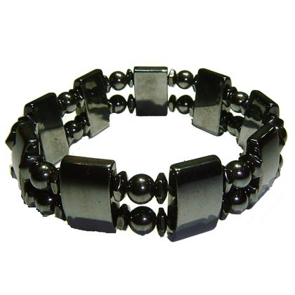 Magnetic Hematite Bracelet - Barrels Discs & Spheres