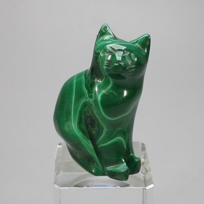 Malachite Crystal Cat  ~46x29mm