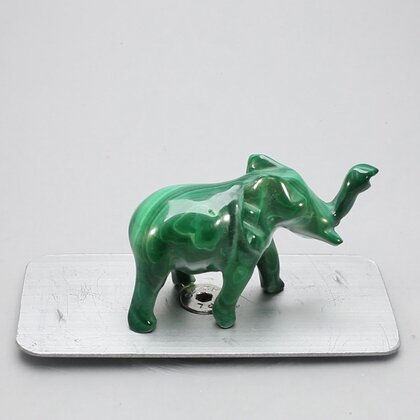 Malachite Crystal Elephant ~30x47mm